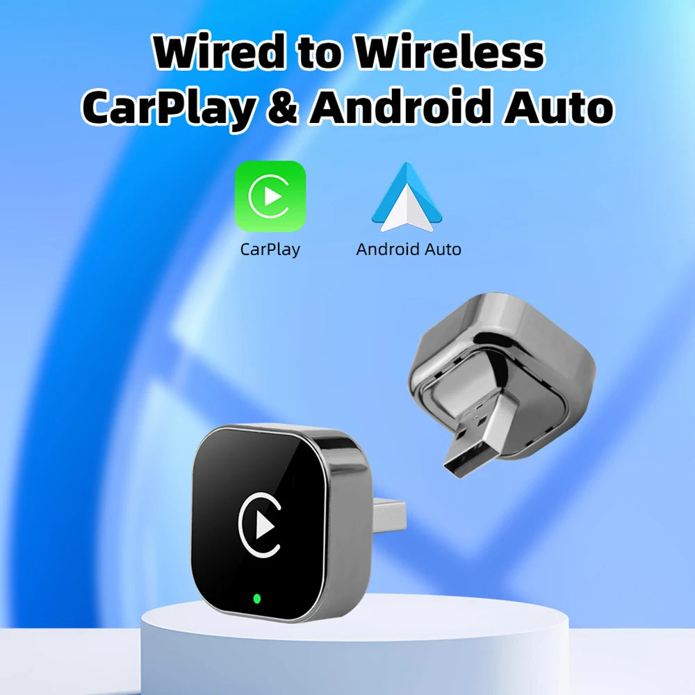 2In1 Carplay Dongle Android Auto Adapter Wired to Wireless Smart Box Car Accessories Intelligent System High Quality Luxury