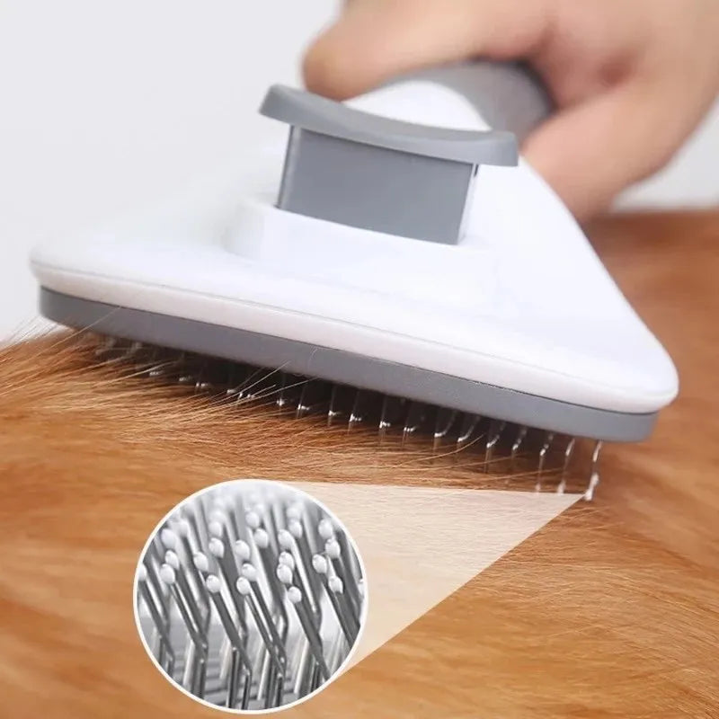 Self-Cleaning Pet Grooming Brush – Dog & Cat Hair Remover Comb | Deshedding & Dematting Tool for Dogs, Cats, Puppies & Kittens