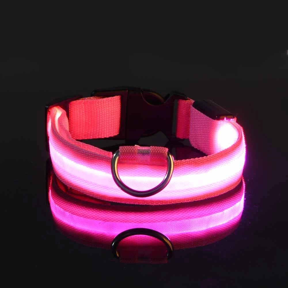 LED Glow Dog Leash & Luminous Collar – Night Safety Flashing Pet Leash for Dogs | Reflective Fluorescent Dog Walking Gear